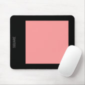 Quadrat - Weich rosa und schwarz Mousepad (Mit Mouse)