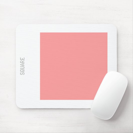 Quadrat - Weich rosa und weiß Mousepad (Mit Mouse)