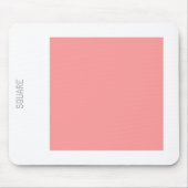 Quadrat - Weich rosa und weiß Mousepad (Vorne)