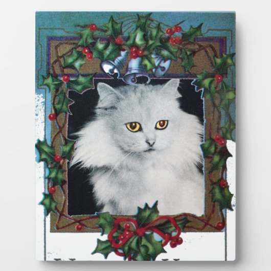 QUADRATCHRISTMAS MIT HOLLYBERRIEN UND BELLS FOTOPLATTE (Vorderseite)
