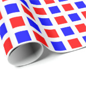 Quadrate 02 - Blau und Rot Geschenkpapier (Rolleneckpunkt)