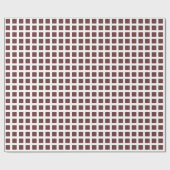 Quadrate 02 - Braun auf Weiß Geschenkpapier (Flach)