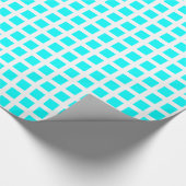 Quadrate 02 - Cyan on White Geschenkpapier (Ecke)