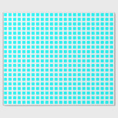 Quadrate 02 - Cyan on White Geschenkpapier (Flach)