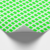 Quadrate 02 - Grün auf Weiß Geschenkpapier (Ecke)