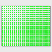 Quadrate 02 - Grün auf Weiß Geschenkpapier (Flach)