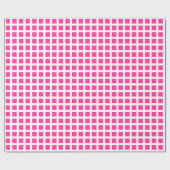 Quadrate 02 - Heiß rosa auf Weiß Geschenkpapier (Flach)