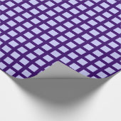 Quadrate 02 - Pulver blau auf Lila Geschenkpapier (Ecke)