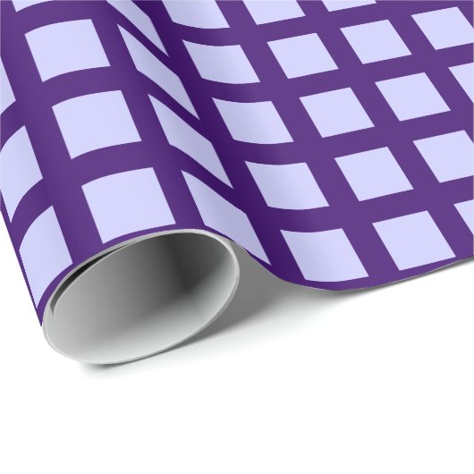 Quadrate 02 - Pulver blau auf Lila Geschenkpapier (Rolleneckpunkt)