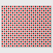 Quadrate 02 - Rot und Schwarz Geschenkpapier (Flach)