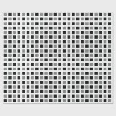 Quadrate 02 - Schwarz und Grau Geschenkpapier (Flach)