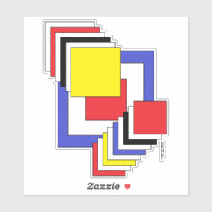 Quadrate Abstrakt Aufkleber