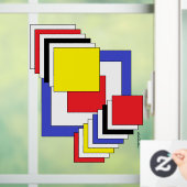 Quadrate Abstrakt Fensteraufkleber (Zuhause)