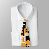 Quadrate Abstrakt geometrisches Muster Necktie Krawatte (Gebunden)