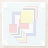 Quadrate Abstrakt Glasuntersetzer (Rückseite)
