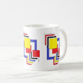 Quadrate Abstrakt Kaffeetasse (VorderseiteRechts)