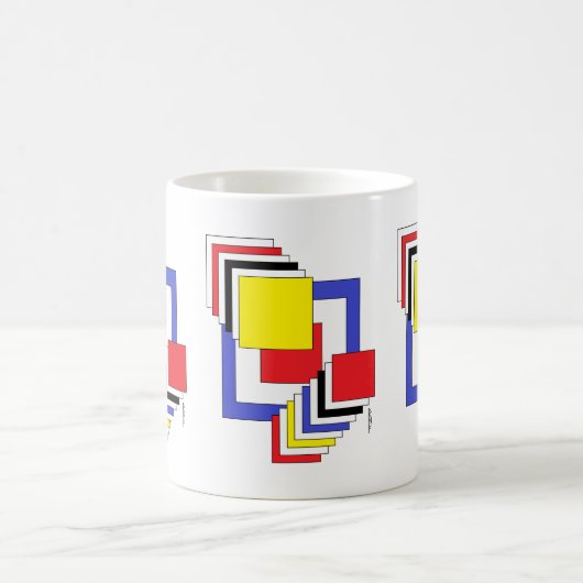 Quadrate Abstrakt Kaffeetasse (Mittel)