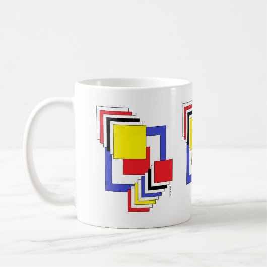 Quadrate Abstrakt Kaffeetasse (Links)