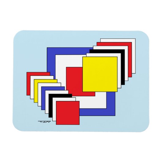 Quadrate Abstrakt Magnet (Horizontal)