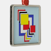 Quadrate Abstrakt Ornament Aus Metall (Rechts)