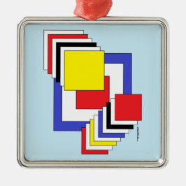 Quadrate Abstrakt Ornament Aus Metall