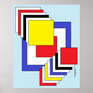 Quadrate Abstrakt Poster