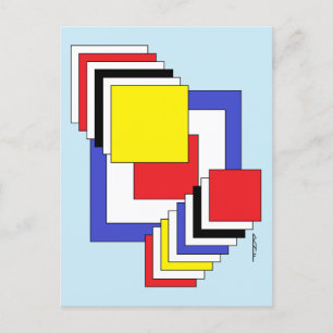 Quadrate Abstrakt Postkarte