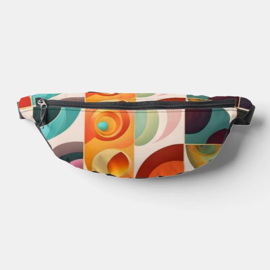Quadrate Abstrakt Retro Moderne Sammlung Bauchtasche (Ablage )