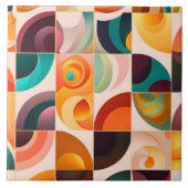 Quadrate Abstrakt Retro Moderne Sammlung Fliese (Vorderseite)
