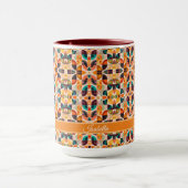 Quadrate Abstrakt Retro Moderne Sammlung Tasse (Zentrum)