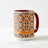 Quadrate Abstrakt Retro Moderne Sammlung Tasse (VorderseiteRechts)