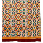 Quadrate Abstrakt Retro Trendy Collection Duschvorhang (Vorderseite)