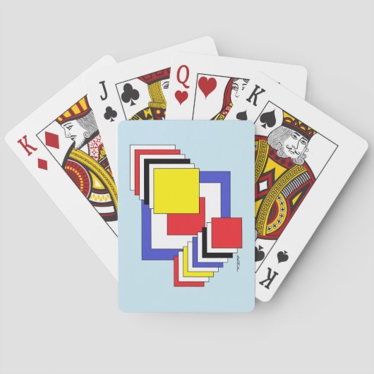 Quadrate Abstrakt Spielkarten (Rückseite)