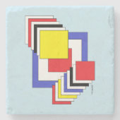 Quadrate Abstrakt Steinuntersetzer (Vorderseite)