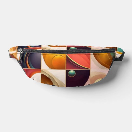 Quadrate Abstrakte Retro-Kollektion Bauchtasche (Ablage )
