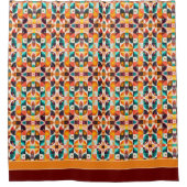 Quadrate Abstrakte Retro-Kollektion Duschvorhang (Vorderseite)