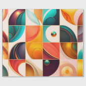 Quadrate Abstrakte Retro-Kollektion Geschenkpapier (Flach)