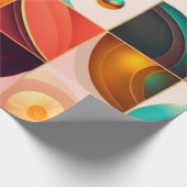 Quadrate Abstrakte Retro-Kollektion Geschenkpapier (Ecke)