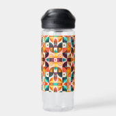 Quadrate Abstrakte Retro-Kollektion Trinkflasche (Rückseite)