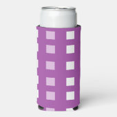 Quadrate auf lila gemusterten selters dosenkühler (Seltzer Vorderseite)
