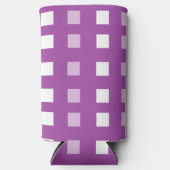 Quadrate auf lila gemusterten selters dosenkühler (Vorderseite)