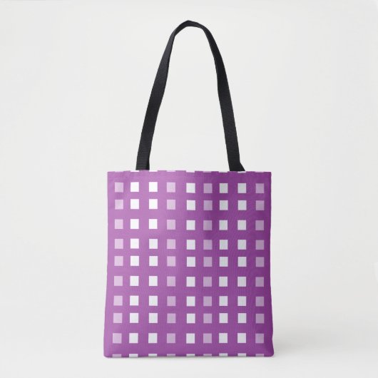 Quadrate auf lila gemusterten tasche (Vorderseite)