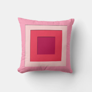 Quadrate aus dem Mittelalter - Rosa und Wein Kissen