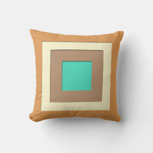 Quadrate aus der Mitte des Jahrhunderts - braun & Kissen