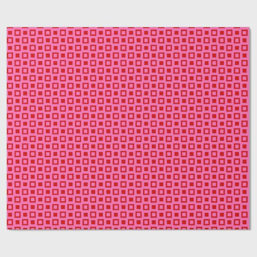 Quadrate & Box Muster DIC Farben Hot Pink Red SV Geschenkpapier (Flach)