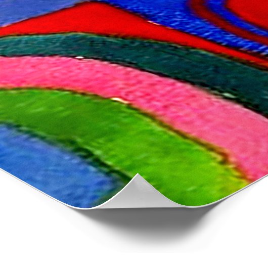 Quadrate Concentric Circles Farbstudien Kandinsky Poster (Ecke)