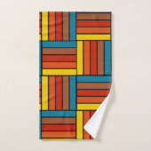 Quadrate der 70er Jahre Badhandtuch Set (Handtuch)