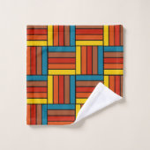 Quadrate der 70er Jahre Badhandtuch Set (Waschlappen)