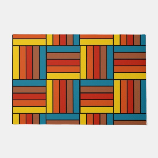 Quadrate der 70er Jahre Fußmatte (Vorderseite)