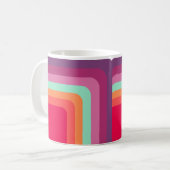 Quadrate der 70er Jahre Kaffeetasse (Vorderseite Links)